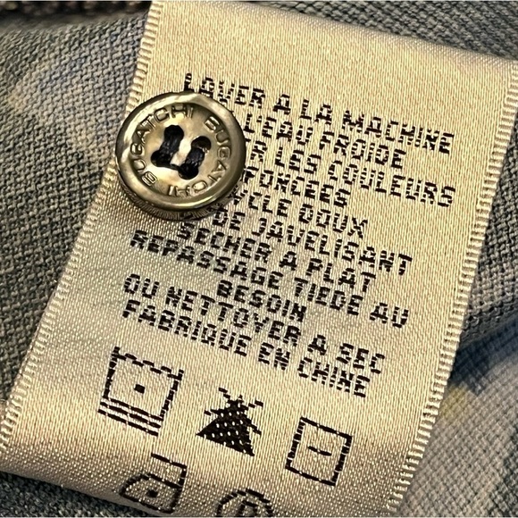 Bugatchi Polo Shirt Colorful Tropical Fish Print Short Sleeve Boxy  Blue Medium - Picture 7 of 7